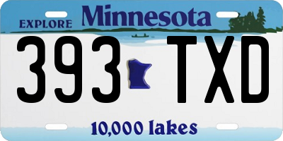MN license plate 393TXD