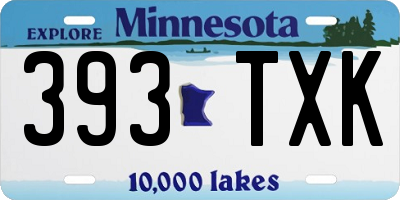 MN license plate 393TXK