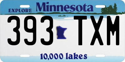 MN license plate 393TXM
