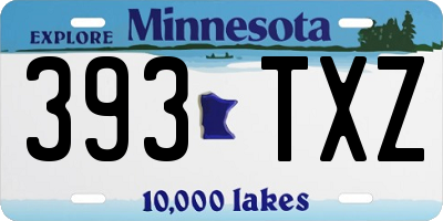 MN license plate 393TXZ