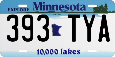 MN license plate 393TYA