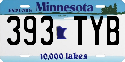 MN license plate 393TYB
