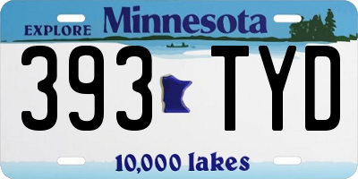 MN license plate 393TYD