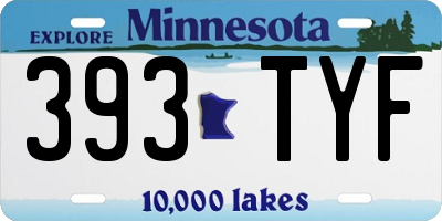 MN license plate 393TYF