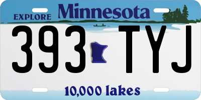 MN license plate 393TYJ
