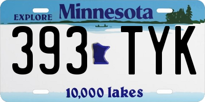 MN license plate 393TYK