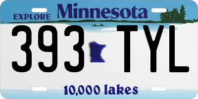 MN license plate 393TYL