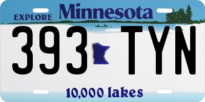 MN license plate 393TYN
