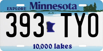 MN license plate 393TYO