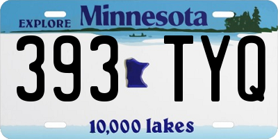 MN license plate 393TYQ