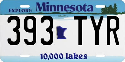 MN license plate 393TYR