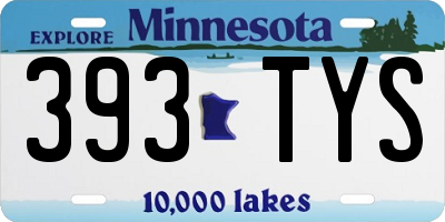 MN license plate 393TYS
