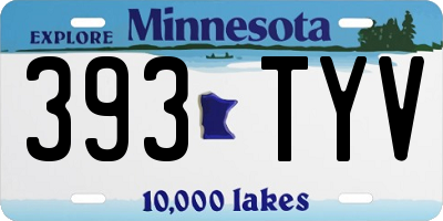 MN license plate 393TYV