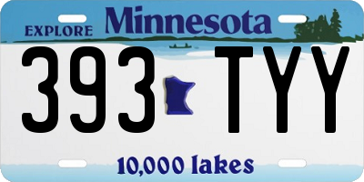 MN license plate 393TYY