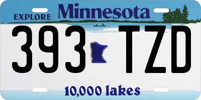 MN license plate 393TZD