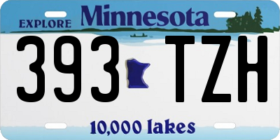 MN license plate 393TZH