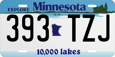 MN license plate 393TZJ