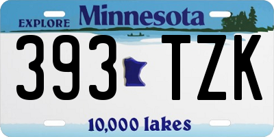 MN license plate 393TZK
