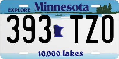 MN license plate 393TZO