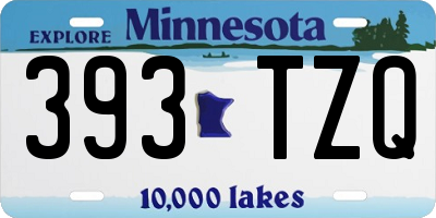 MN license plate 393TZQ