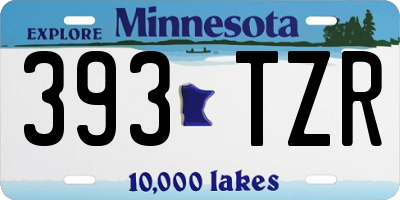 MN license plate 393TZR