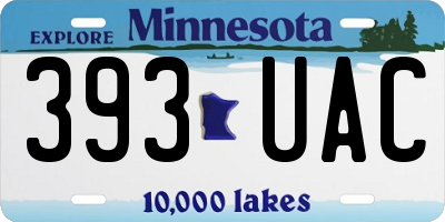MN license plate 393UAC