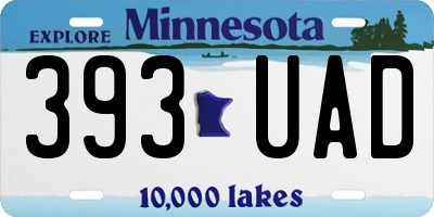 MN license plate 393UAD
