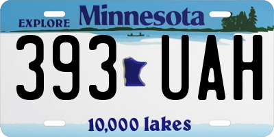 MN license plate 393UAH