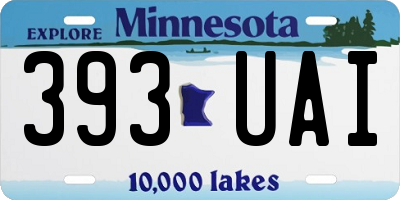 MN license plate 393UAI