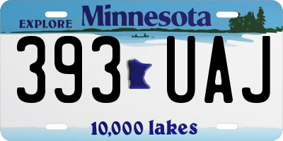 MN license plate 393UAJ