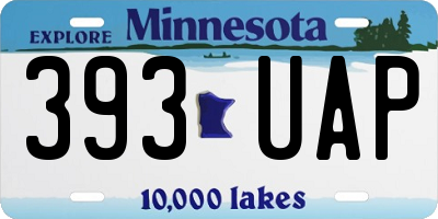 MN license plate 393UAP