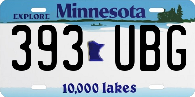 MN license plate 393UBG