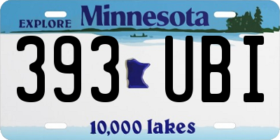 MN license plate 393UBI