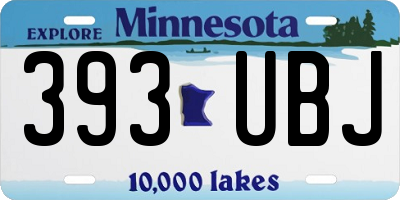 MN license plate 393UBJ