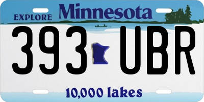 MN license plate 393UBR