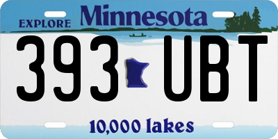 MN license plate 393UBT