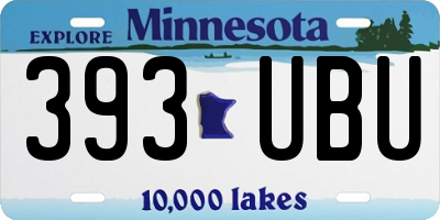 MN license plate 393UBU