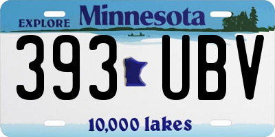 MN license plate 393UBV