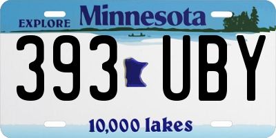 MN license plate 393UBY