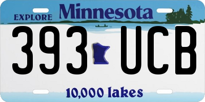 MN license plate 393UCB