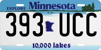 MN license plate 393UCC