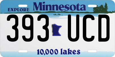 MN license plate 393UCD
