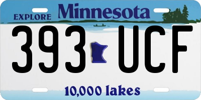 MN license plate 393UCF