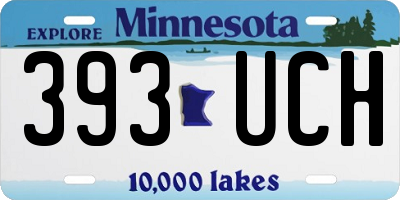 MN license plate 393UCH