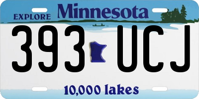 MN license plate 393UCJ