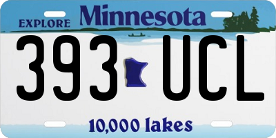 MN license plate 393UCL