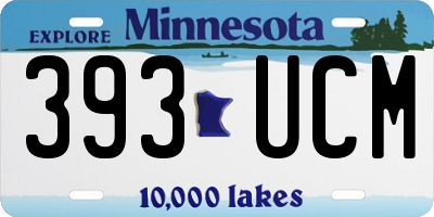 MN license plate 393UCM