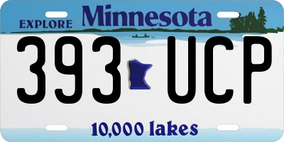 MN license plate 393UCP