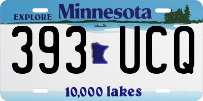 MN license plate 393UCQ