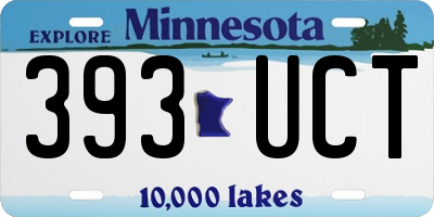 MN license plate 393UCT